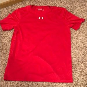 Plain Red Under Armor T-shirt